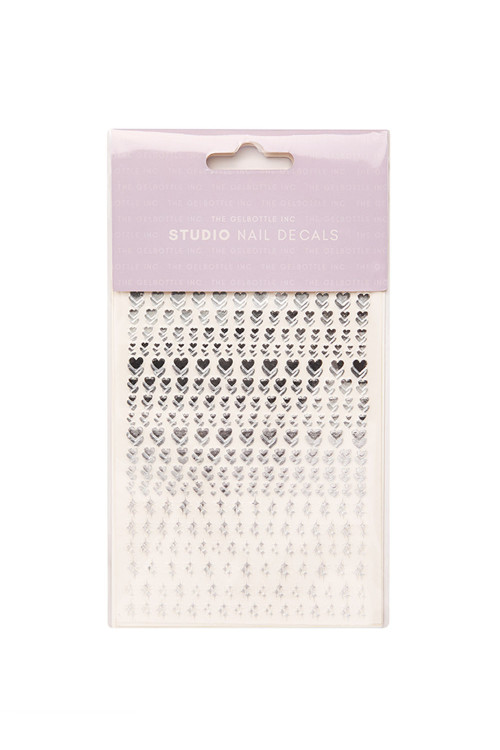 Silver Hearts & Twinkles Studio Nail Decals