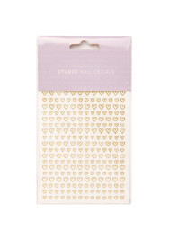 Gold Heart Outlines Studio Nail Decals